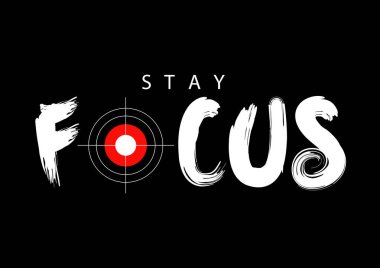 Odak tipografi kal. Motivasyonel teklif.