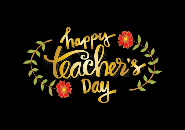 Happy teacher\'s day greeting card.