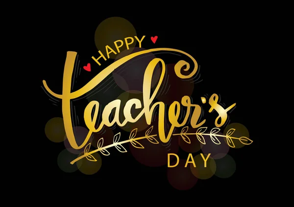 Happy teacher\'s day greeting card.