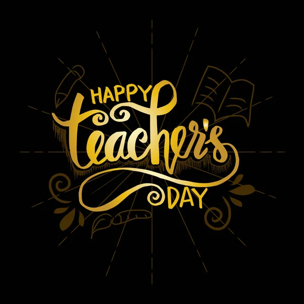 Happy teacher\'s day greeting card.