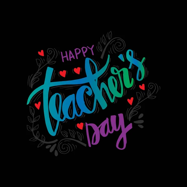 Happy teacher\'s day greeting card.