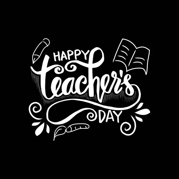 Happy teacher\'s day greeting card.