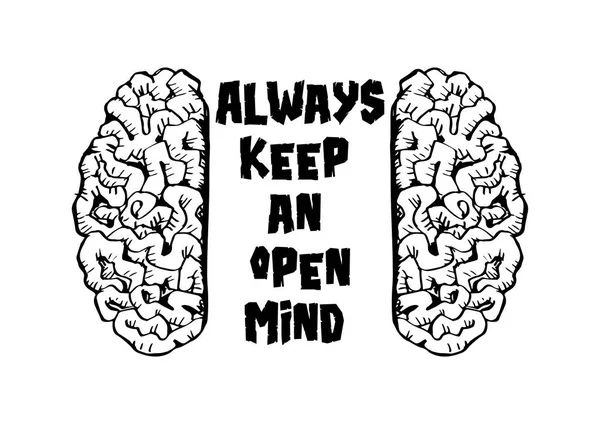 Always Keep Open Mind Motivational Quote — Stock Photo, Image