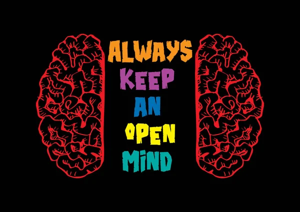 Always Keep Open Mind Motivational Quote — Stock Photo, Image