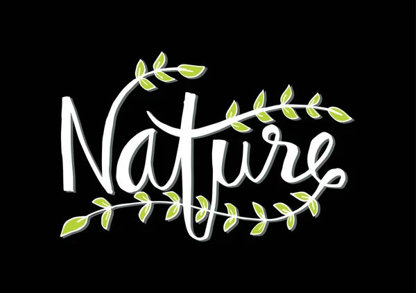 Nature Hand Lettering Calligraphy — Stock Photo, Image