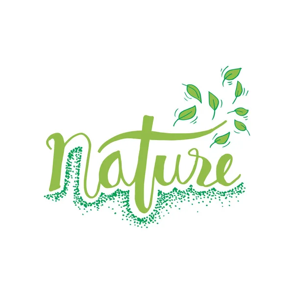 Naturaleza Mano Letras Caligrafía — Foto de Stock