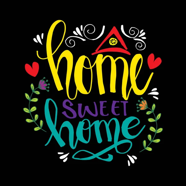 Letras Caligrafia Com Frase Inspiradora Home Sweet Home — Fotografia de Stock