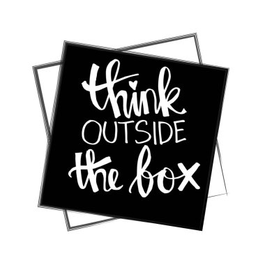 Kutunun dışında düşünmek. Motivasyonel teklif.