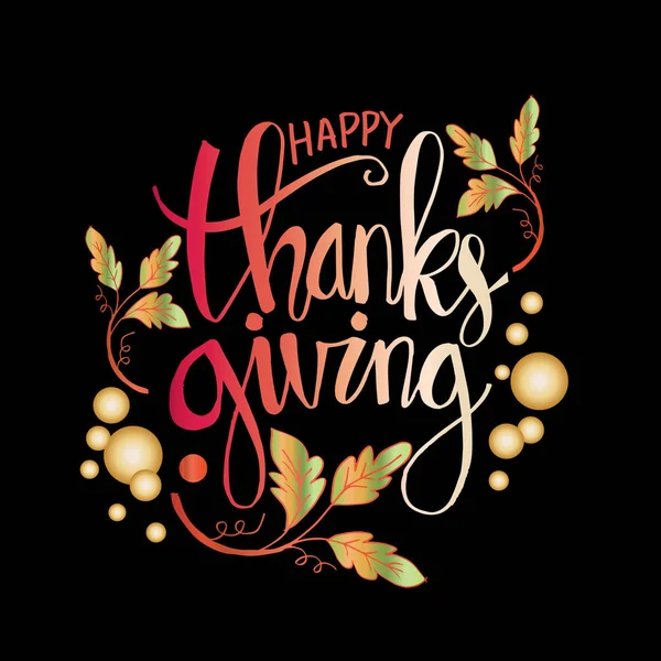 Manifesto Tipografico Del Ringraziamento Disegnato Mano Citazione Celebrazione Buon Ringraziamento — Vettoriale Stock