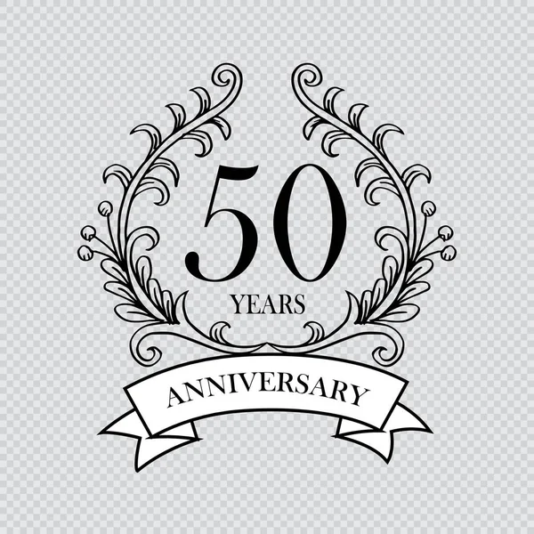 Emblème Cinquantième Anniversaire — Photo de stock par ©Handini - 191108826, image size:600x600