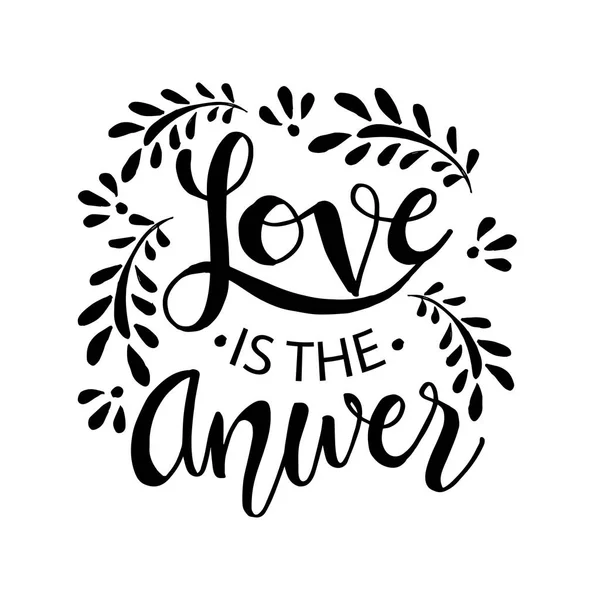 Любовь Ответ Мотивационная Цитата — стоковый вектор