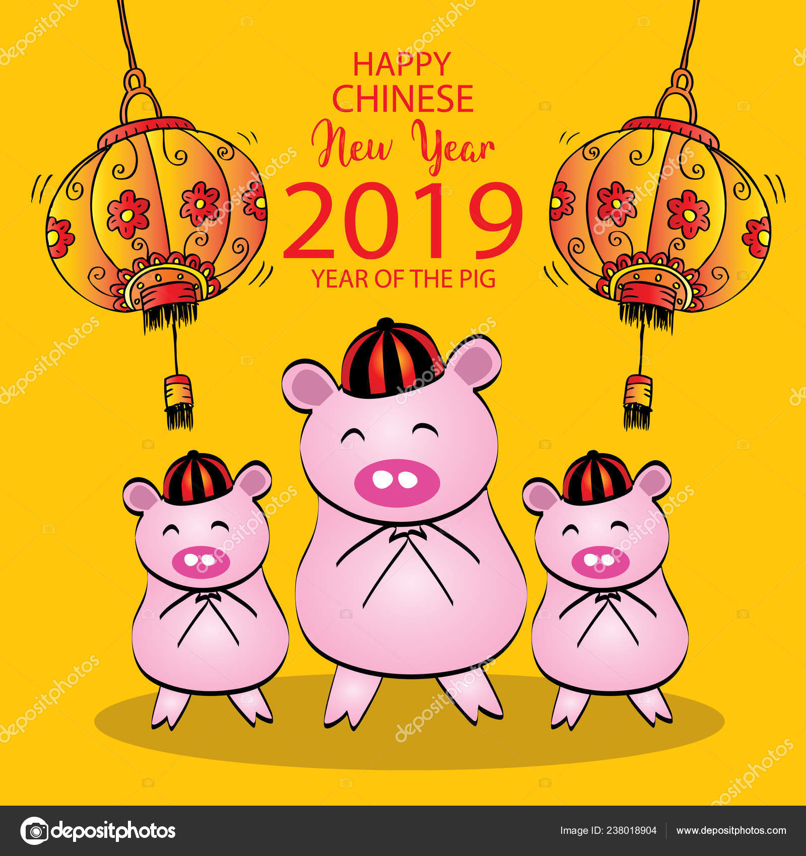 Chinese Zodiac Symbol 2019 Chinese New Year 2019 Year Pig Stock