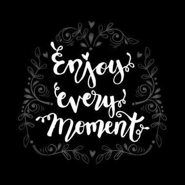 Her an elde zevk yazı. El yazı poster.