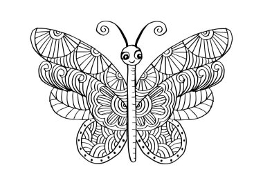 Şirin kelebek el çekilmiş