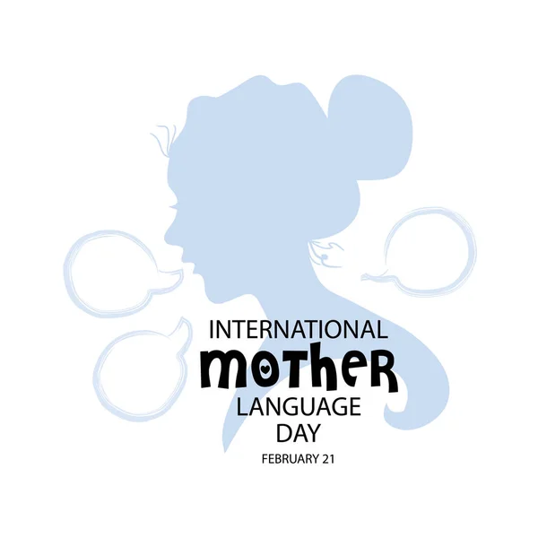Διεθνής Ημέρα Μητρικής Γλώσσας Φεβρουαρίου — Διανυσματικό Αρχείο
