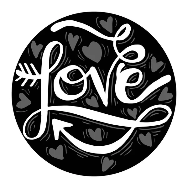 Cartel Motivación Letras Mano Inspirador Concepto Amor Para Pancarta Etiqueta — Vector de stock