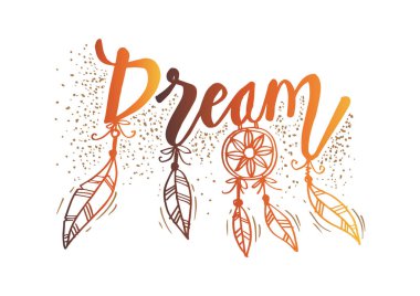 Rüya el yazı. Alıntı duvar dekorasyonu.