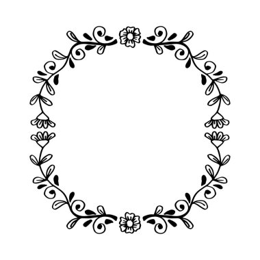 Çiçekli beyaz zemin üzerine dekoratif çerçeve.