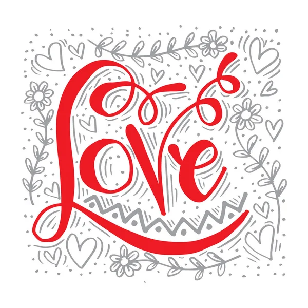 Cartel Motivación Letras Mano Inspirador Concepto Amor Para Pancarta Etiqueta — Vector de stock