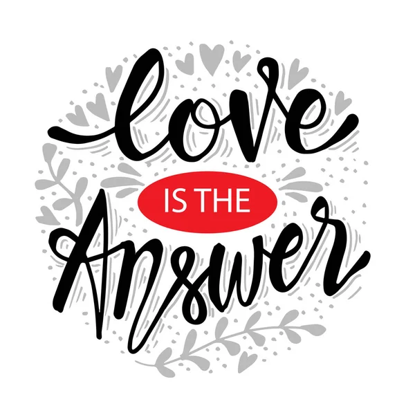 Любовь Ответ Мотивационная Цитата — стоковый вектор