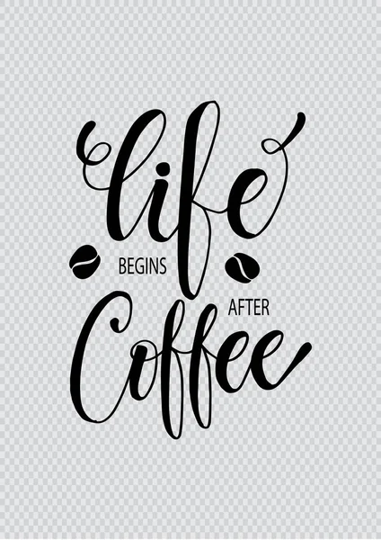 コーヒー後生活が始まる — ストックベクタ