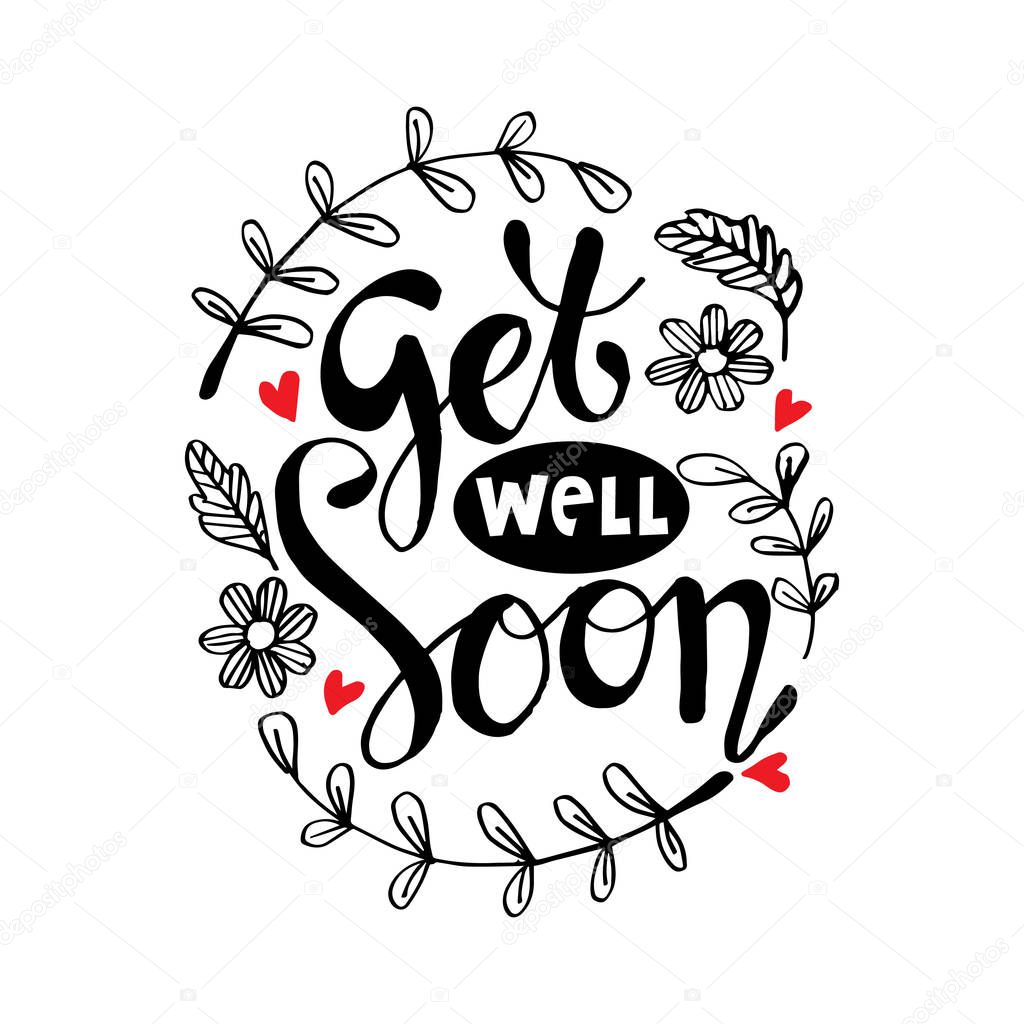 Get well soon greeting card