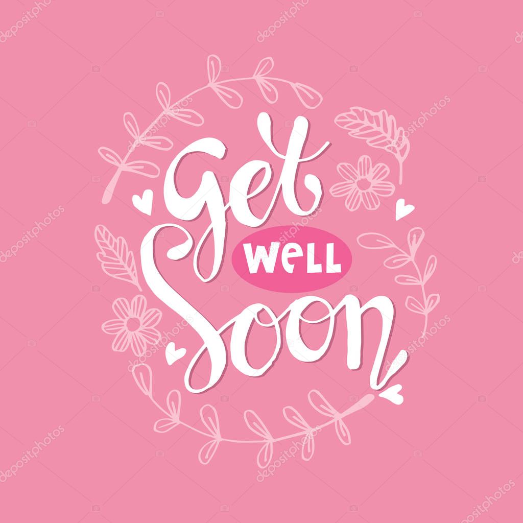 Get well soon greeting card
