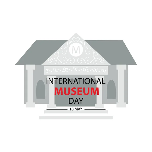 Cartel Del Día Internacional Los Museos Mayo — Vector de stock