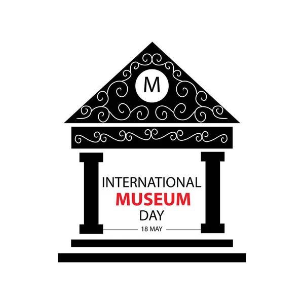 Cartel Del Día Internacional Los Museos Mayo — Vector de stock