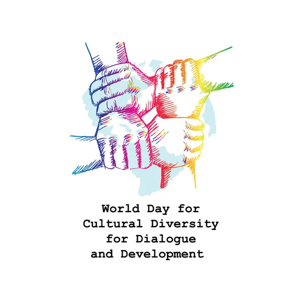 Dia Mundial Diversidade Cultural Para Diálogo Desenvolvimento — Vetor de Stock