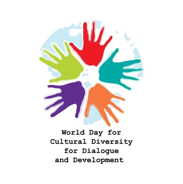 Jornada Mundial Diversidad Cultural Para Diálogo Desarrollo — Vector de stock