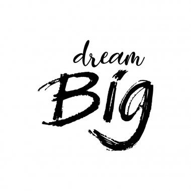 Rüya büyük harflerle. İnspirational alıntı