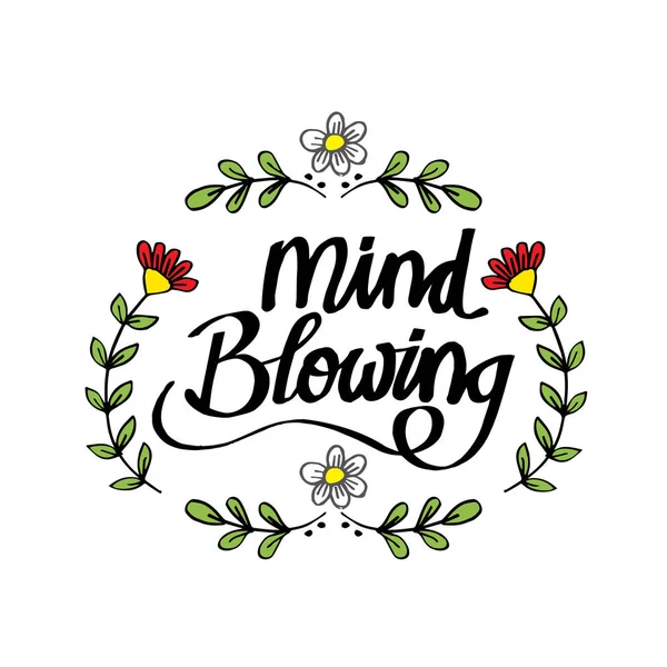 Mind Blowing Lettrage Main Concept Slogan — Image vectorielle