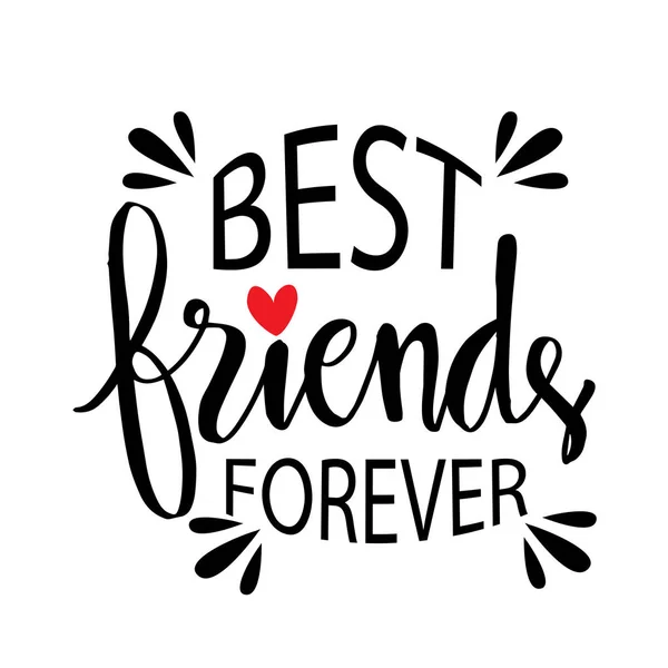 Best Friends Forever Lettering Motivation Poster — Stock Vector