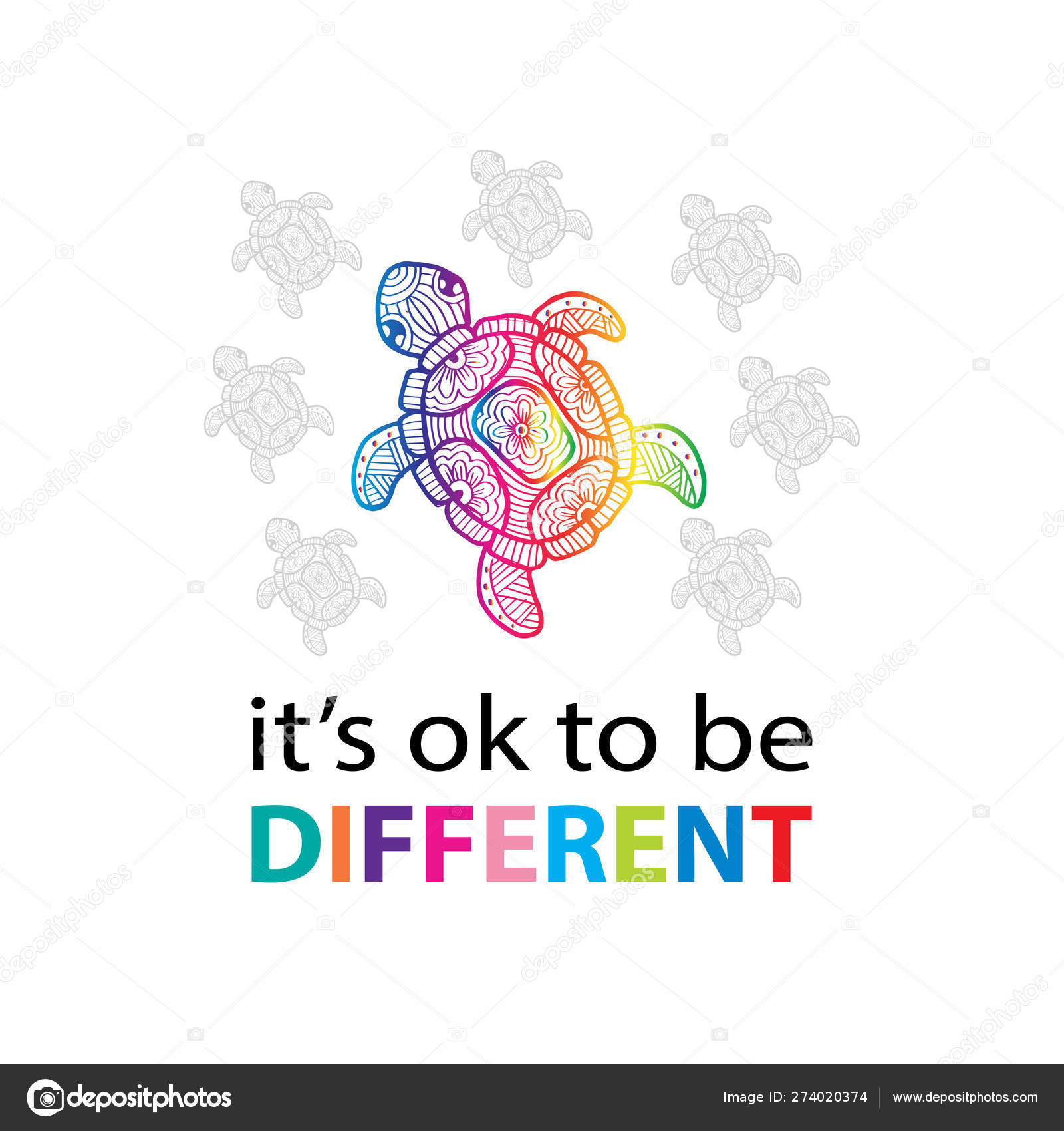 Its Different Shirt Design Positive Quote Stock Vector Image by
