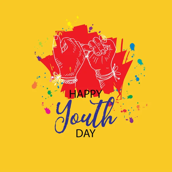Concept Journée Internationale Jeunesse Août — Image vectorielle