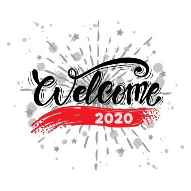 Hoşgeldiniz 2020 el yazısı.