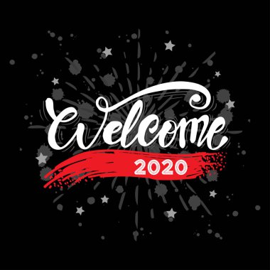 Hoşgeldiniz 2020 el yazısı.