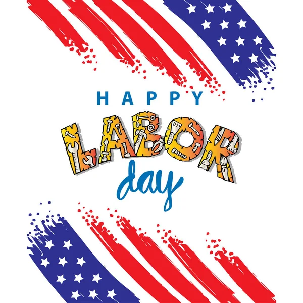 Happy Labor Day Design Affisch — Stock vektor