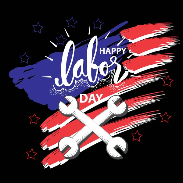 Happy Labor Day Design Affisch — Stock vektor