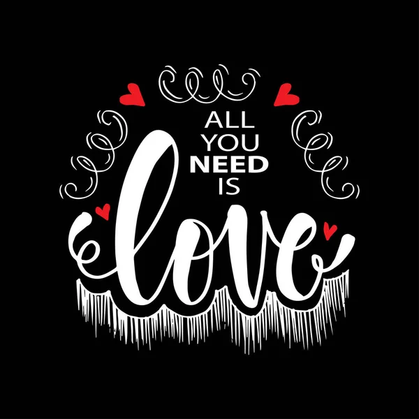 Jediné Potřebuješ Láska Lásce Motivační Nabídka — Stockový vektor