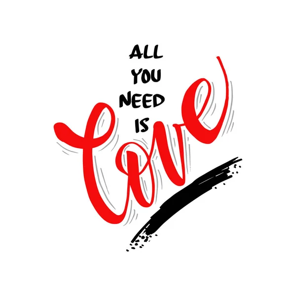 Jediné Potřebuješ Láska Lásce Motivační Nabídka — Stockový vektor