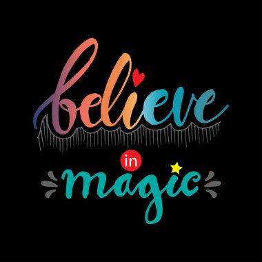 Sihirli el yazısına inan. İlham verici alıntı