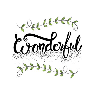 Harika el çizilmiş yazı tipografisi.