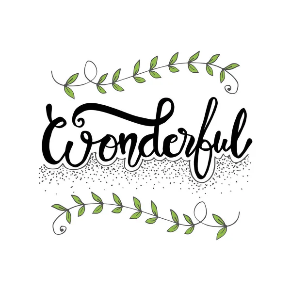 Harika el çizilmiş yazı tipografisi.