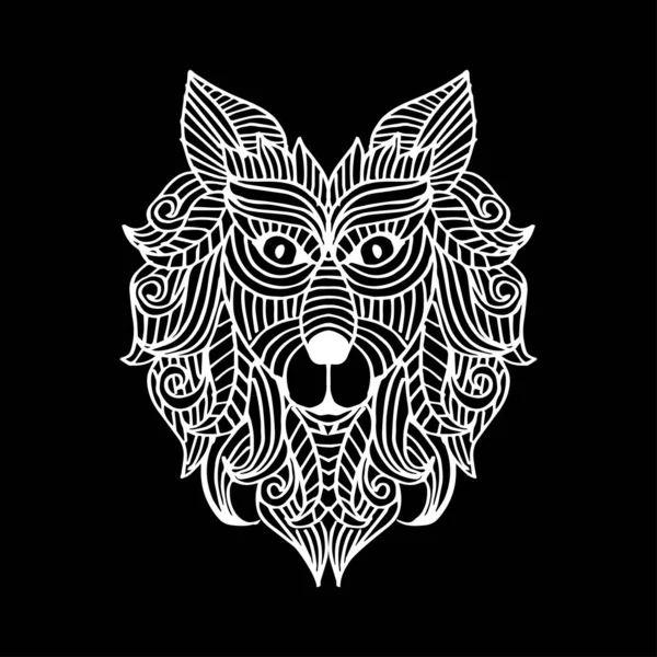 Декоративная Волчья Голова — стоковый вектор