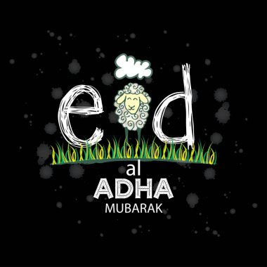 Sevimli koyun ile Müslüman toplum Festivali Eid-ul-Adha kutlamaları