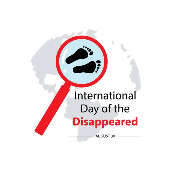 Día Internacional Los Desaparecidos Agosto — Vector de stock