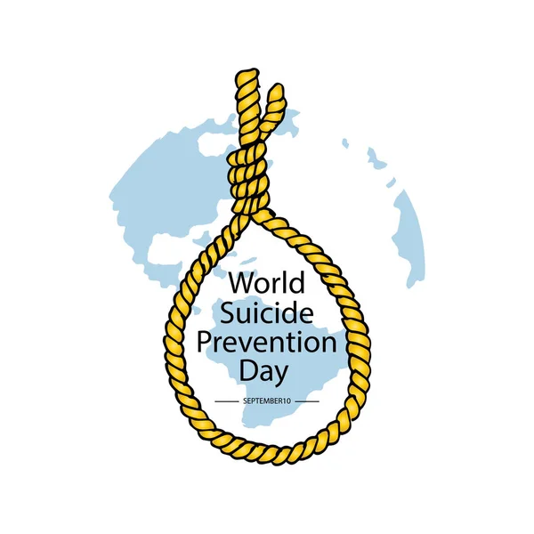 Παγκόσμια Ημέρα Πρόληψης Αυτοκτονίας Σεπτεμβρίου — Διανυσματικό Αρχείο