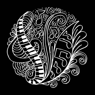 tiz nota anahtarı ile müzikal arka plan